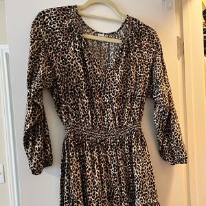 OLD NAVY Leopard Print Long Sleeve Dress Size S